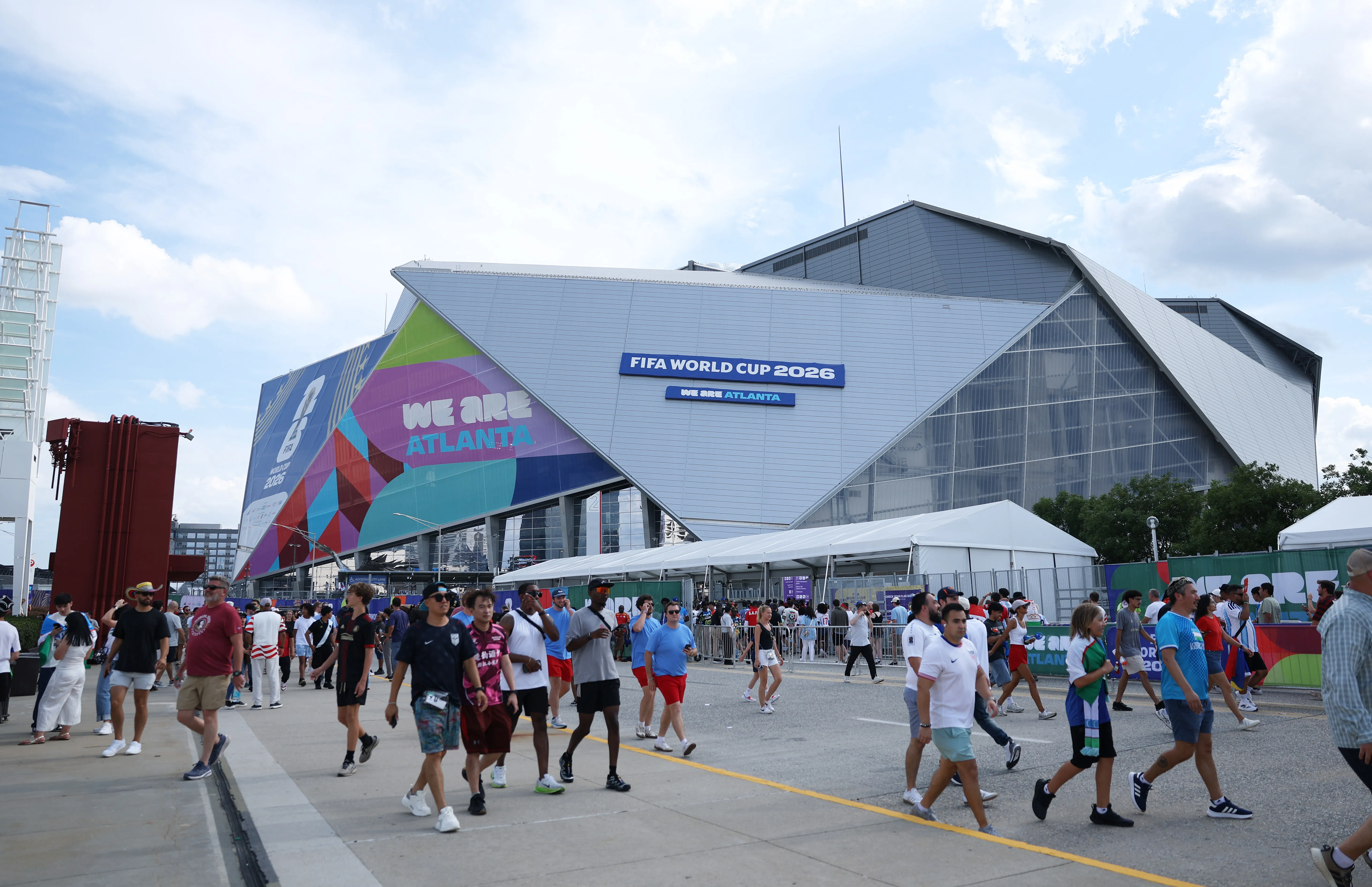 Vista por fuera del Estadio de Atlanta (Foto: Getty).