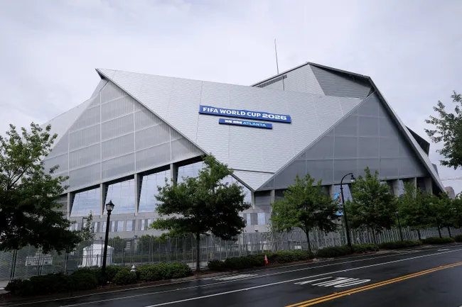 Vista por fuera del Estadio de Atlanta (Foto: Getty).