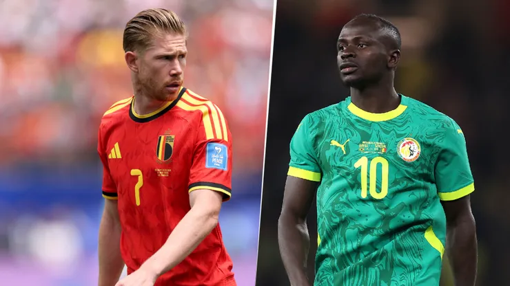 Kevin de Bruyne y Sadio Mané, figuras de Bélgica y Senegal para este duelo.