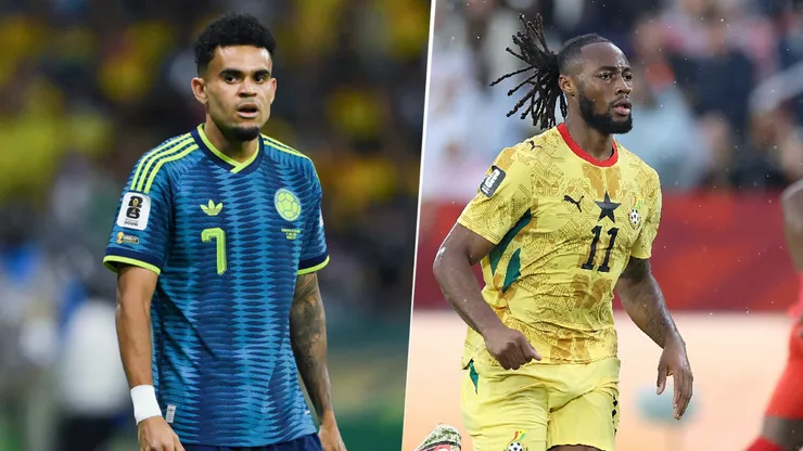 Luis Díaz y Antoine Semenyo, figuras de Colombia y Ghana, respectivamente.