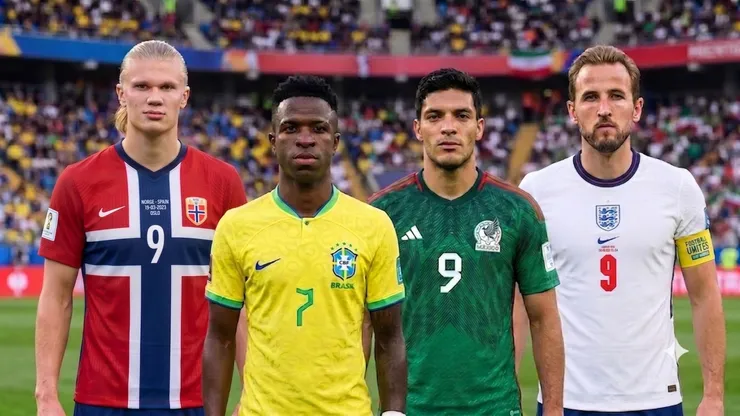 Haaland, Vinícius Jr., Raúl Jiménez y Harry Kane, figuras que juegan este domingo.