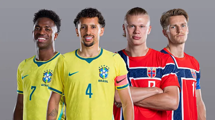 Alineaciones confirmadas del Brasil vs. Noruega.