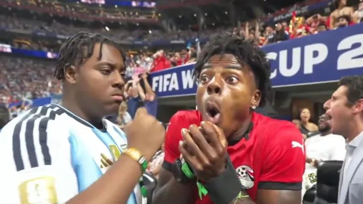 IShowSpeed alentó por Egipto, pero sufrió cuando Messi y Argentina lo dieron vuelta.