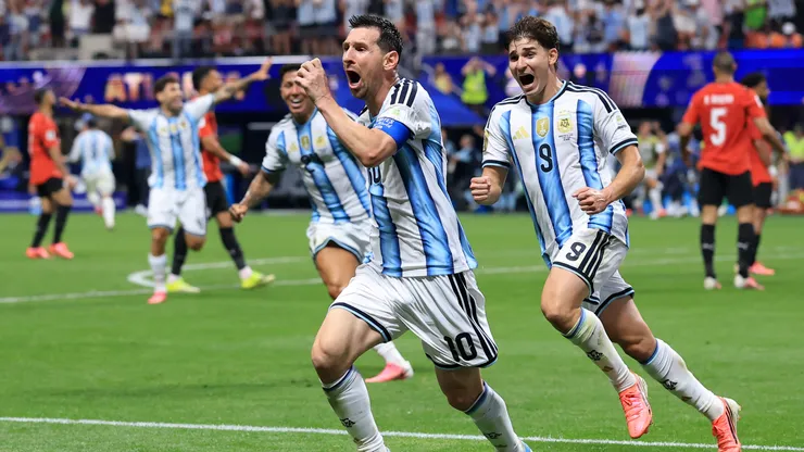 Lionel Messi celebrando.
