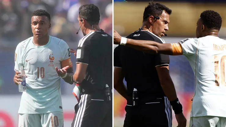 Mbappé arremetió contra árbitro argentino