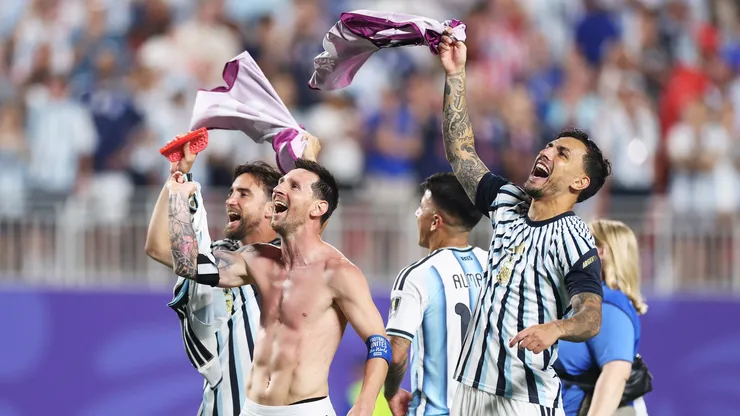 El festejo de Messi y toda Argentina tras la clasificación ante Suiza.