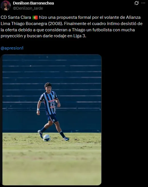 Propuesta por Thiago Bocanegra (Foto: X).