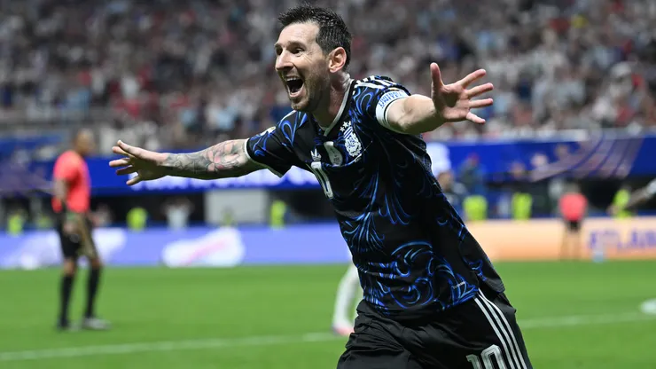 Lionel Messi celebrando.