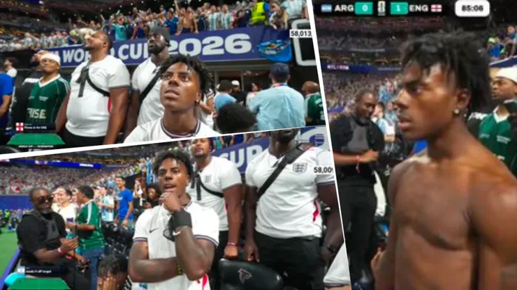 Así reaccionó IShowSpeed a los goles de Argentina contra Inglaterra.