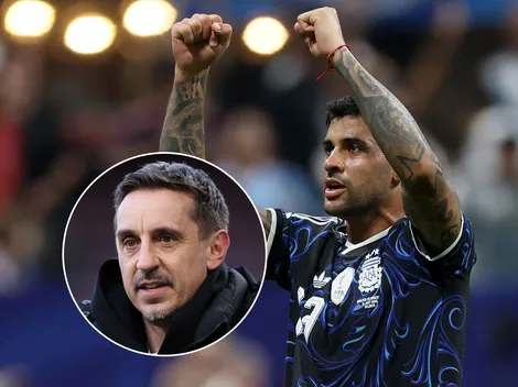 Cuti Romero le dio la razón a Pipo Gorosito con Gary Neville