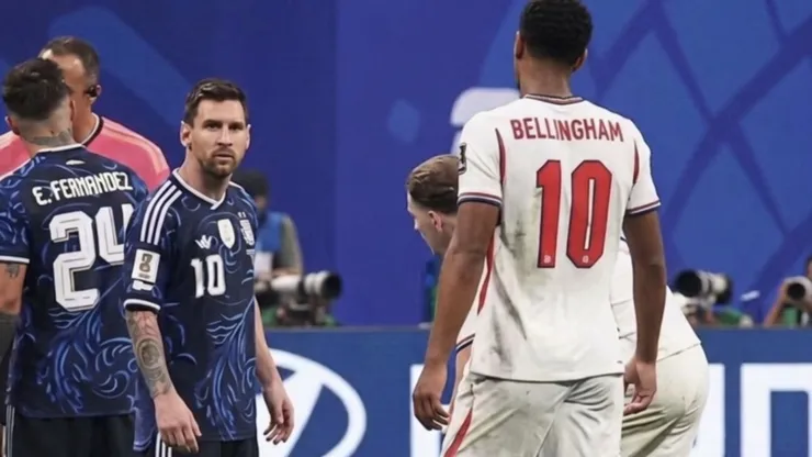 Cruce entre Bellingham y Messi