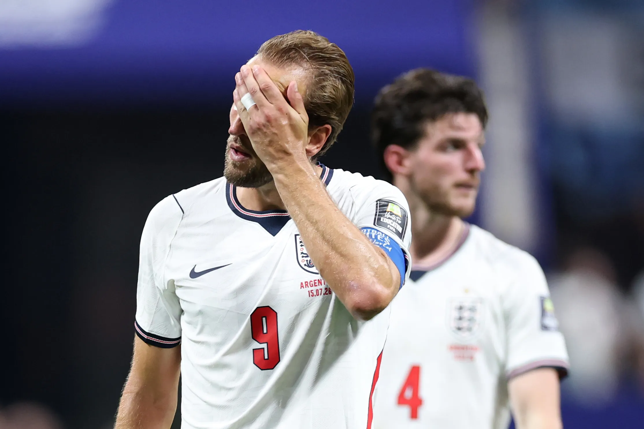 Harry Kane lamentándose (Foto: Getty).
