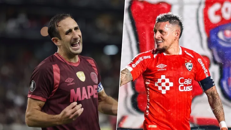 Carlos Izquierdoz y Carlos Garcés, figuras de Lanús y Cienciano, respectivamente.
