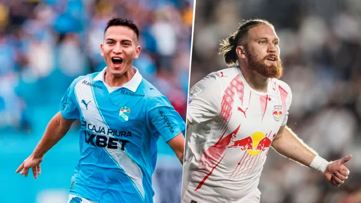 Martín Távara e Isidro Pitta, figuras de Sporting Cristal y RB Bragantino, respectivamente.