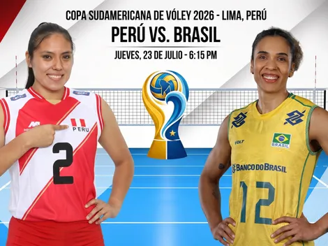 Dónde ver EN VIVO Perú vs. Brasil por la Copa Sudamericana de Vóley 2026: canales de TV y streaming