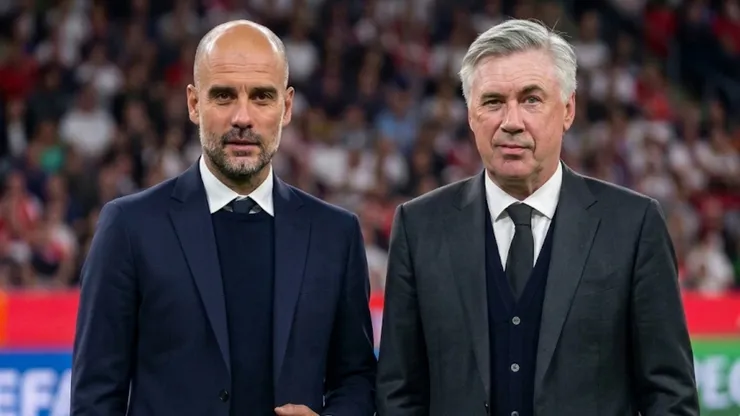 Pep Guardiola y Carlo Ancelotti, entrenadores que Italia buscó.