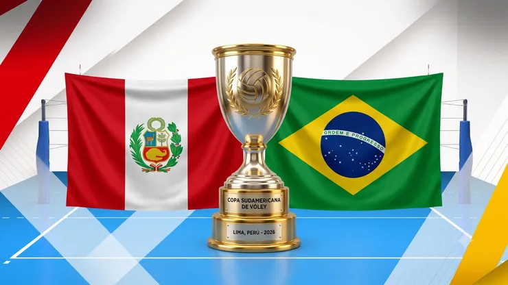 Perú vs. Brasil por la Copa Sudamericana de Vóley 2026.