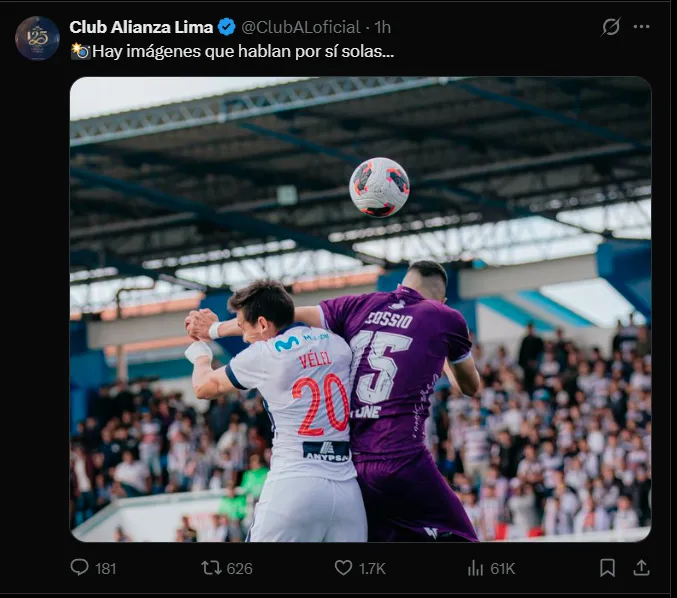 Fuente: Alianza Lima.