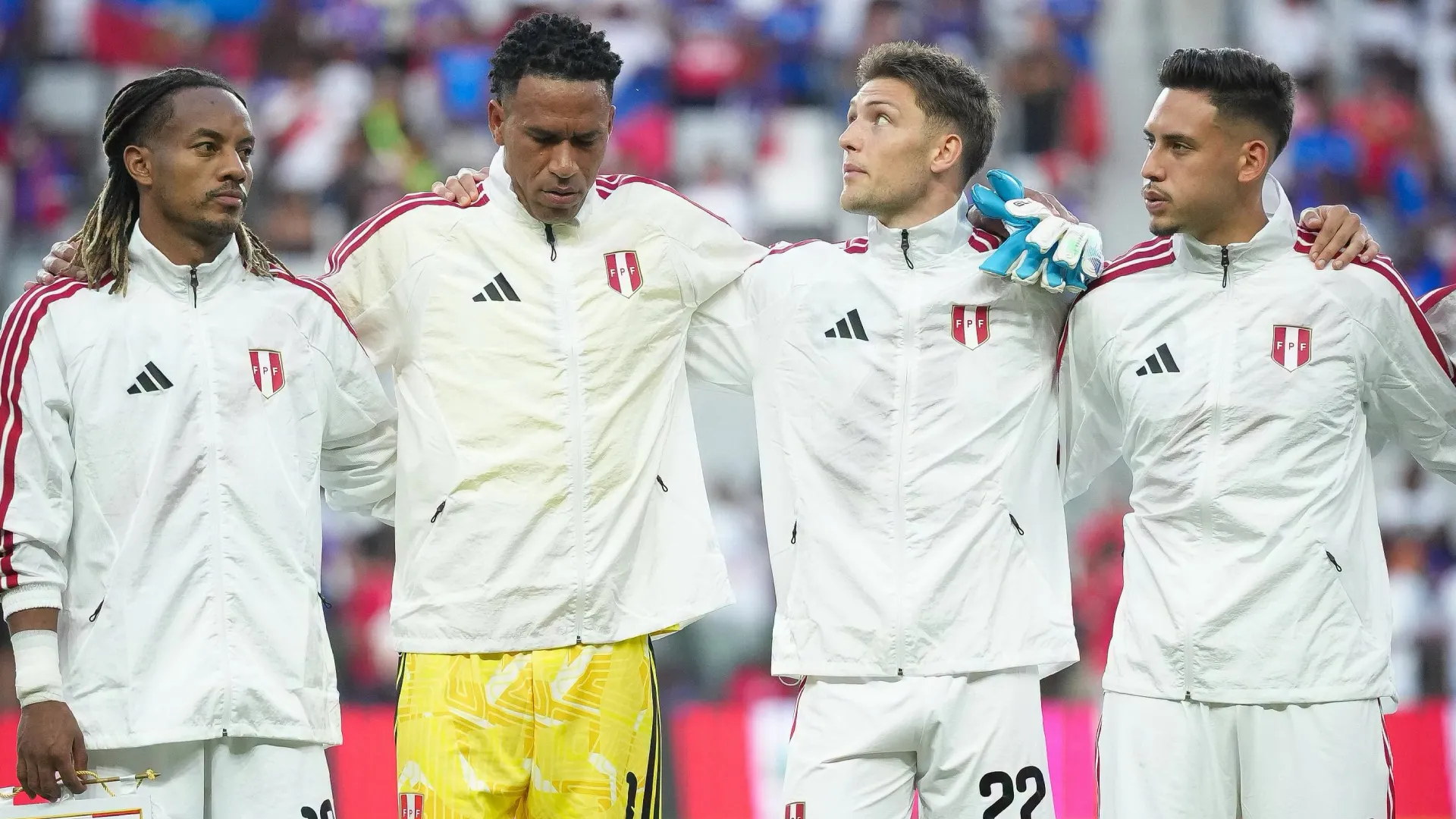 André Carrillo, Pedro Gallese, Oliver Sonne y Erick Noriega, figuras de la Selección Peruana (FPF).