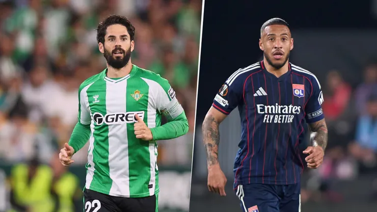 Isco y Corentin Tolisso, figuras de Real Betis y Olympique de Lyon.