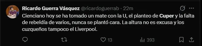 Fuente: 'X'.