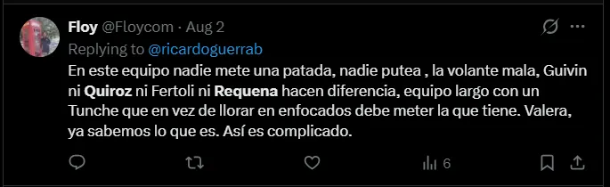 Fuente: 'X'.