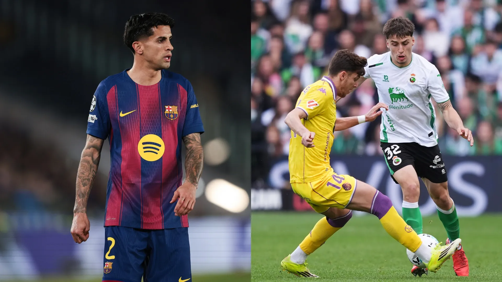 Cancelo podría volver definitivamente al Barça, mientras que se busca al joven Jorge Salinas del Racing de Santander (Getty Images).