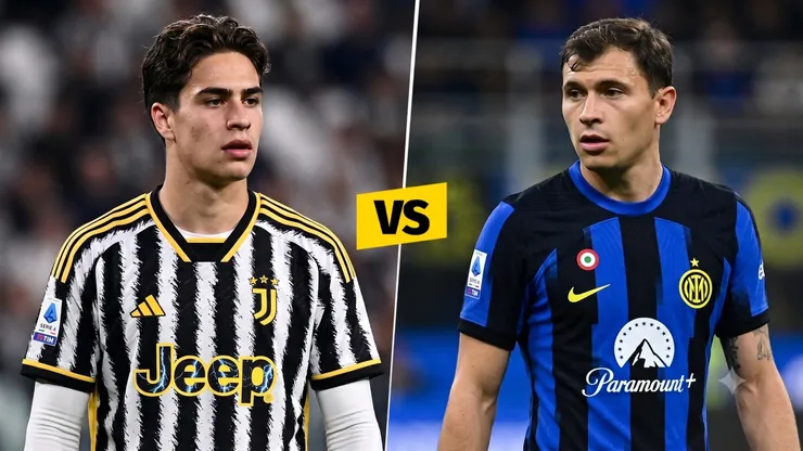 Kenan Yildiz y Nicolò Barella, figuras de Juventus e Inter, respectivamente.