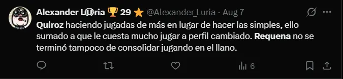 Fuente: 'X'.