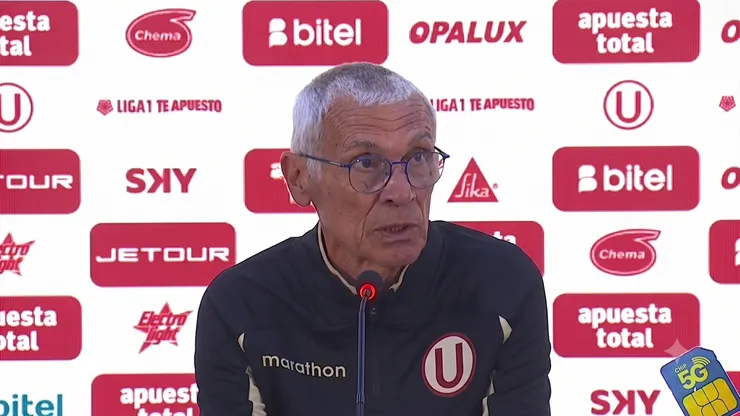 Héctor Cúper, en conferencia de prensa tras el empate de Universitario ante Sporting Cristal.