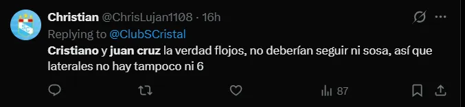 Fuente: 'X'.