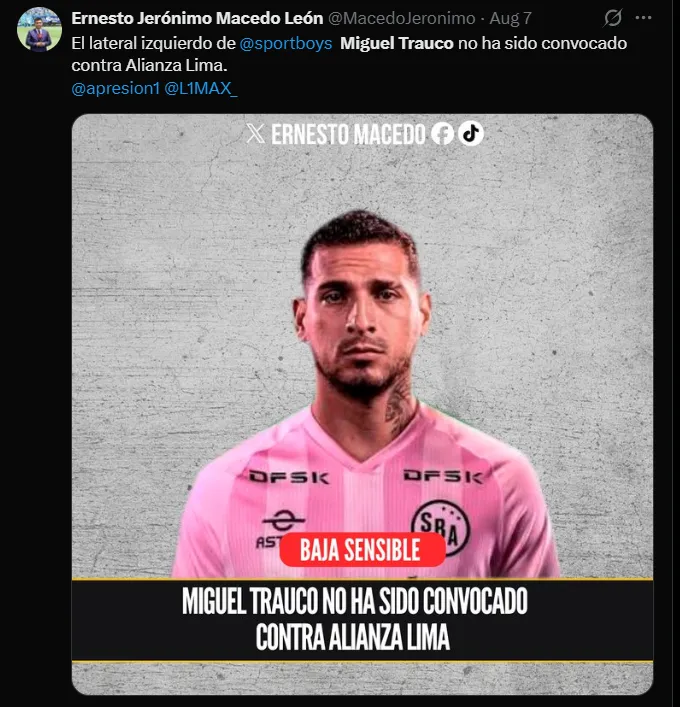 Fuente: @MacedoJeronimo