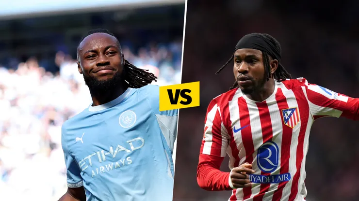 Antoine Semenyo y Ademola Lookman, figuras de Manchester City y Atlético de Madrid, respectivamente.
