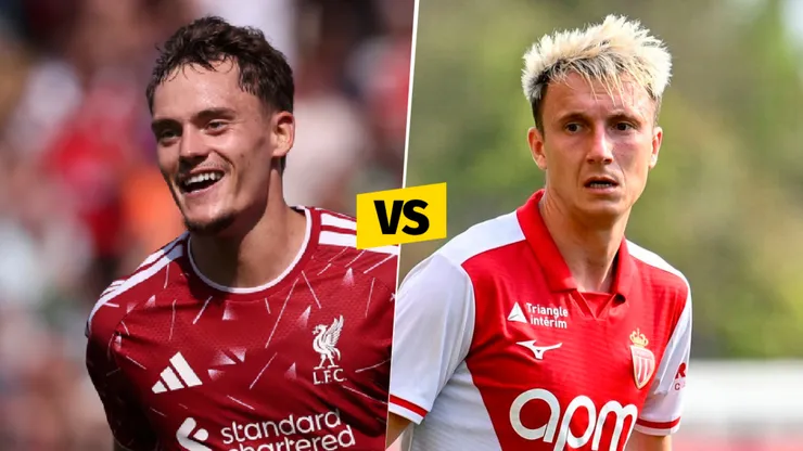 Florian Wirtz y Aleksandr Golovin, figuras de Liverpool y Mónaco, respectivamente.