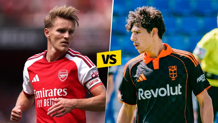 Arsenal y Como se enfrentan en un partido amistoso.