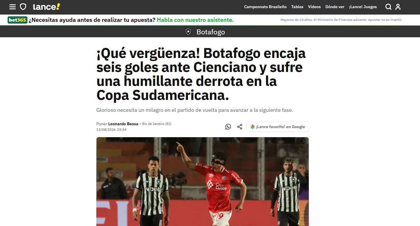 Fuente: Lance!.