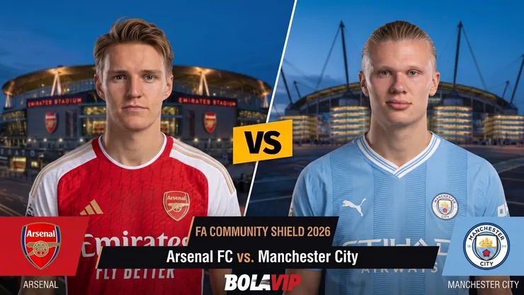 Arsenal y Manchester City se enfrentan por la Community Shield.