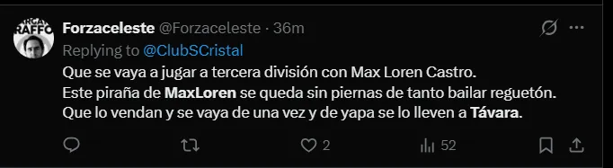 Fuente: 'X'.