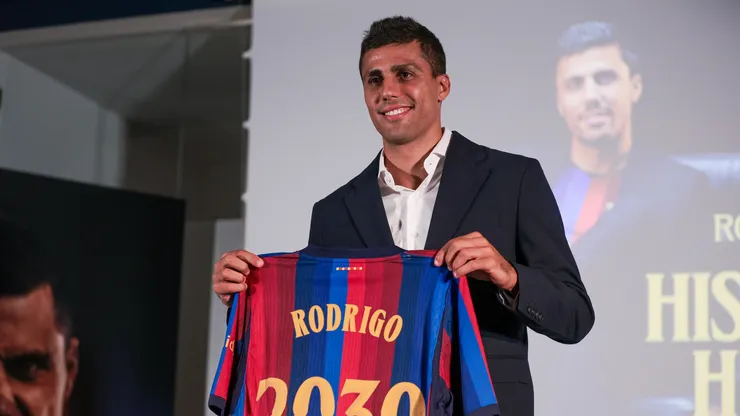 Rodri fue presentado en el FC Barcelona.