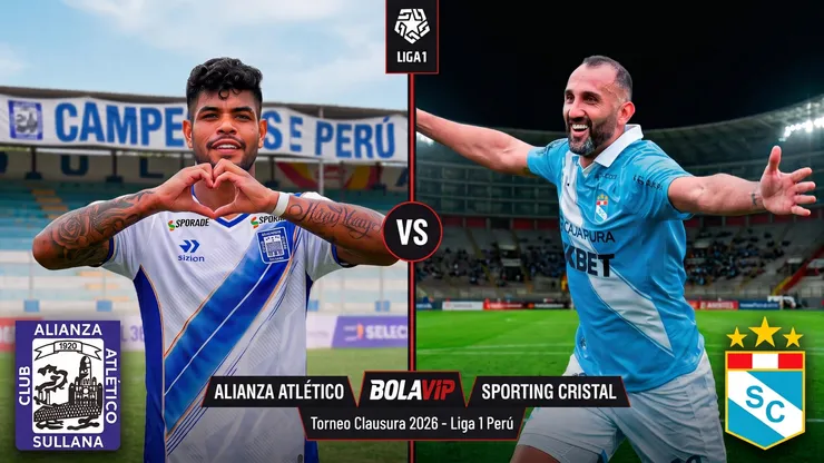 Alianza Atlético y Sporting Cristal se enfrentan por el Torneo Clausura 2026.