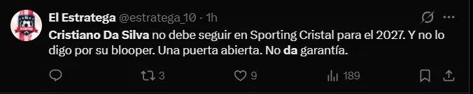 Fuente: 'X'.