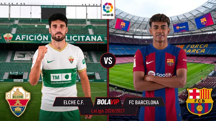 Elche y Barcelona se enfrentan por la fecha 2 de LaLiga 2026/2027.