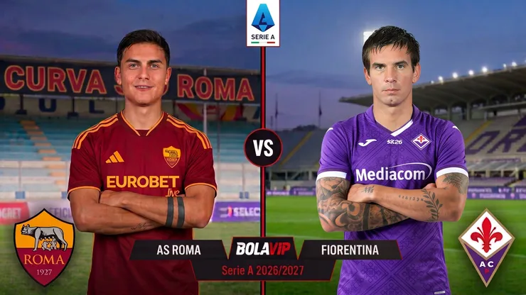 Paulo Dybala y Franco Mastantuono, figuras de Roma y Fiorentina, respectivamente.