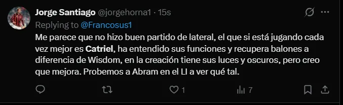 Fuente: 'X'.