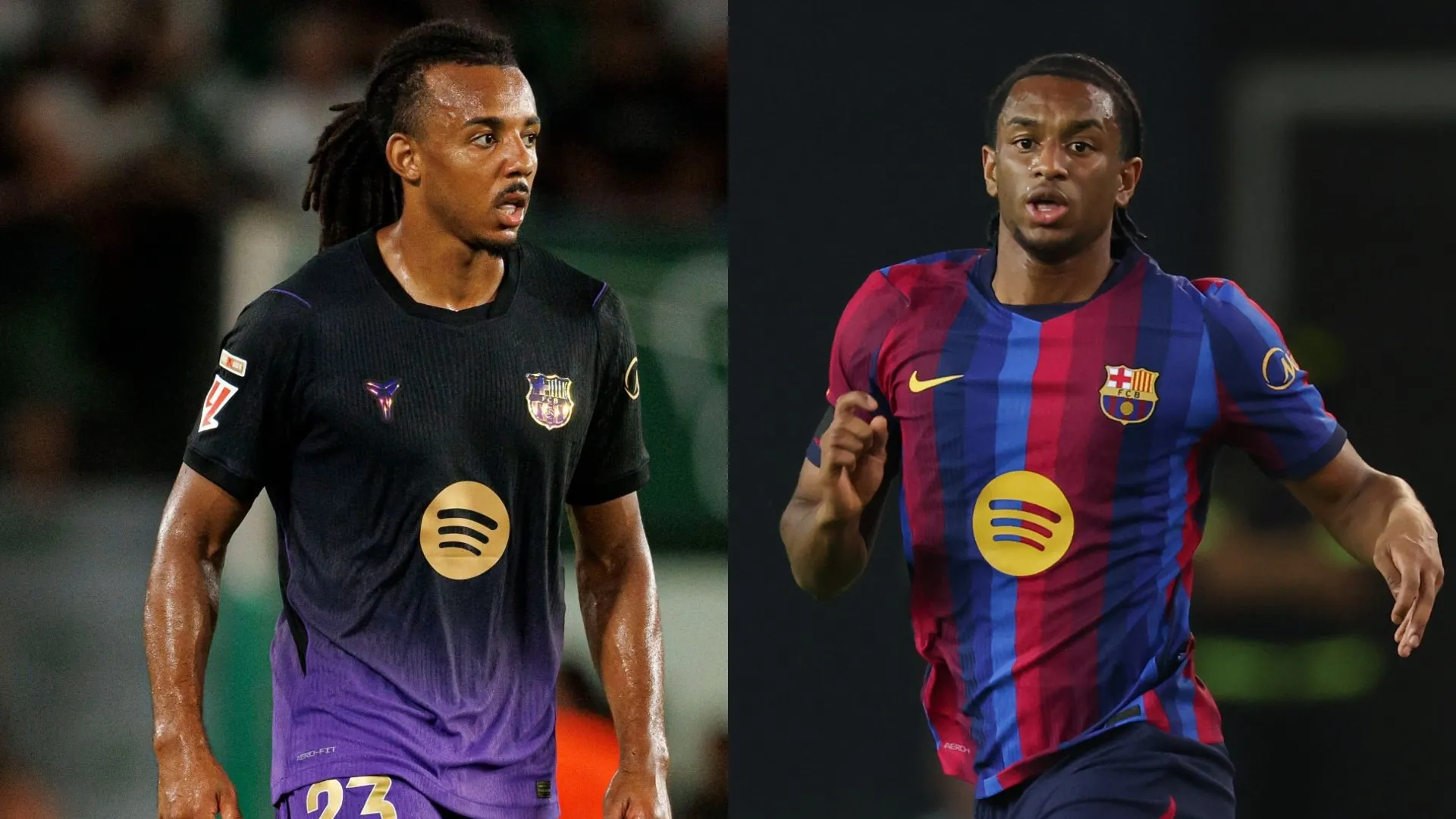 Jules Koundé y Alejandro Balde, posibles salidas del Barça (Getty Images).