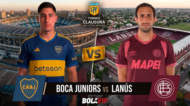Boca y Lanús se enfrentan por el Torneo Clausura argentino.