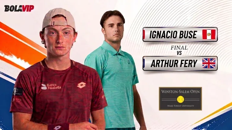 Ignacio Buse se enfrenta a Arthur Fery en la final del ATP 250 de Winston-Salem Open.