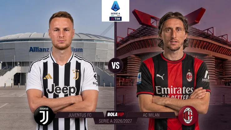Juventus y Milan se enfrentan por la Serie A.