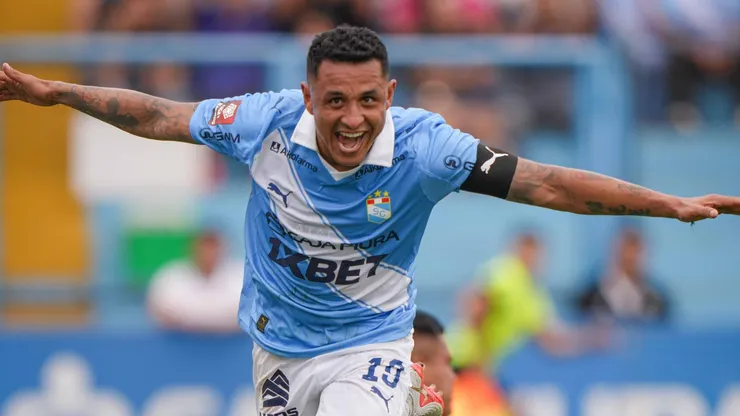 El festejo de Yoshimar Yotún por su gol.