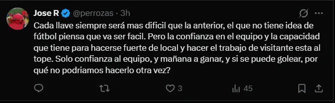 Fuente: 'X'.